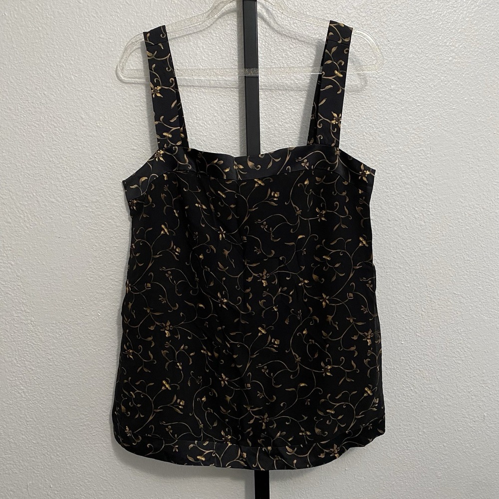 Vtg 100% Silk Whimsical Floral Top 8 Fairy Grunge Quiet Luxury Whimsigoth
